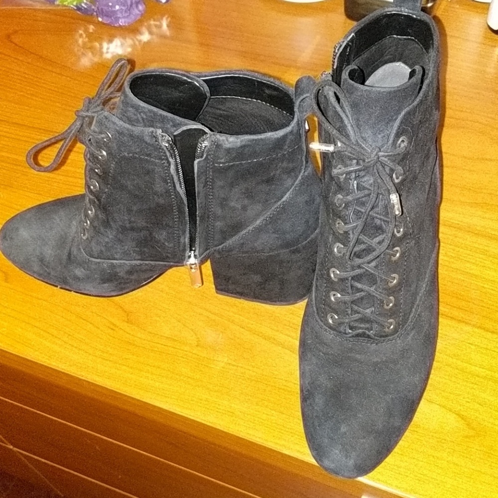 Sam Edelman black suede ankle boots